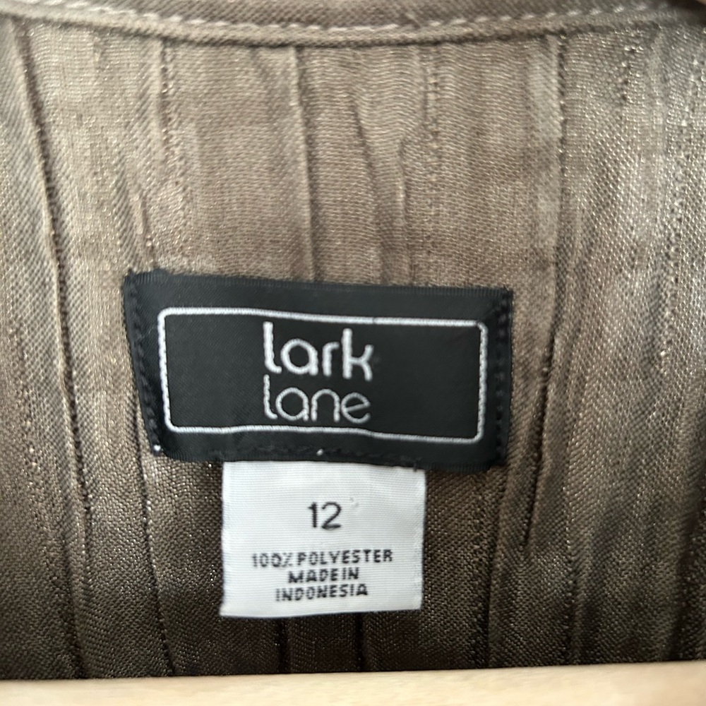 Lark Lane Womens Green Top Jacket Long Sleeve Size 12 - Picture 4 of 8